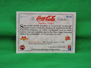 Coca-Cola Memorabilia - 1994 - Coca-Cola Collector Card - Foil - Santa 1944 - S13