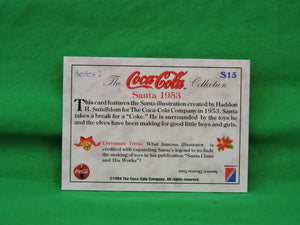 Coca-Cola Memorabilia - 1994 - Coca-Cola Collector Card - Foil - Santa 1953 - S15