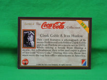 Charger l&#39;image dans la galerie, Coca-Cola Memorabilia - 1995 - Coca-Cola Collector Card - Clark Gable &amp; Jean Harlow - H-2
