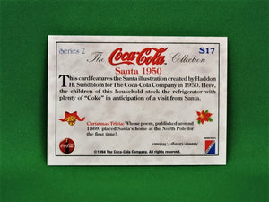 Coca-Cola Memorabilia - 1994 - Coca-Cola Collector Card - Foil - Santa 1950 - S17