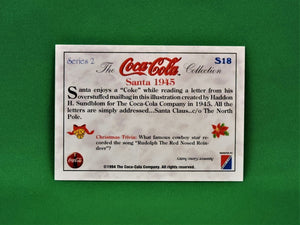 Coca-Cola Memorabilia - 1994 - Coca-Cola Collector Card - Foil - Santa 1945 - S18