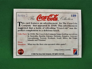 Coca-Cola Memorabilia - 1994 - Coca-Cola Collector Card - Series 2 - #129 and #130