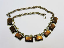 Load image into Gallery viewer, Jewelry - Gold Tone and Brown Stone Necklace
