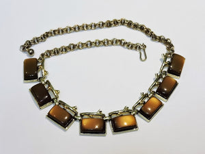 Jewelry - Gold Tone and Brown Stone Necklace