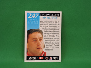 Collector Cards - 1991 - Score - #247 - Season Leader - Ed Balfour