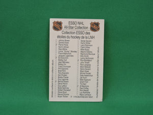ESSO NHL All-Star Collector Cards - 1988 - Mike Bossy Sticker