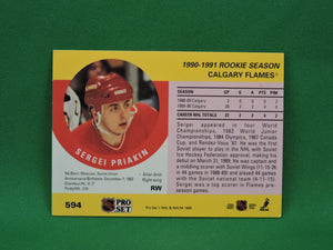 Collector Cards - 1990 - Pro Set - #594 - Sergei Priakin - Rookie