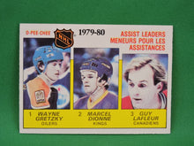 Charger l&#39;image dans la galerie, Collector Cards - 1980 - O-Pee-Chee - #162 - Assist Leaders - Wayne Gretzky, Marcel Dionne and Guy Lafleur
