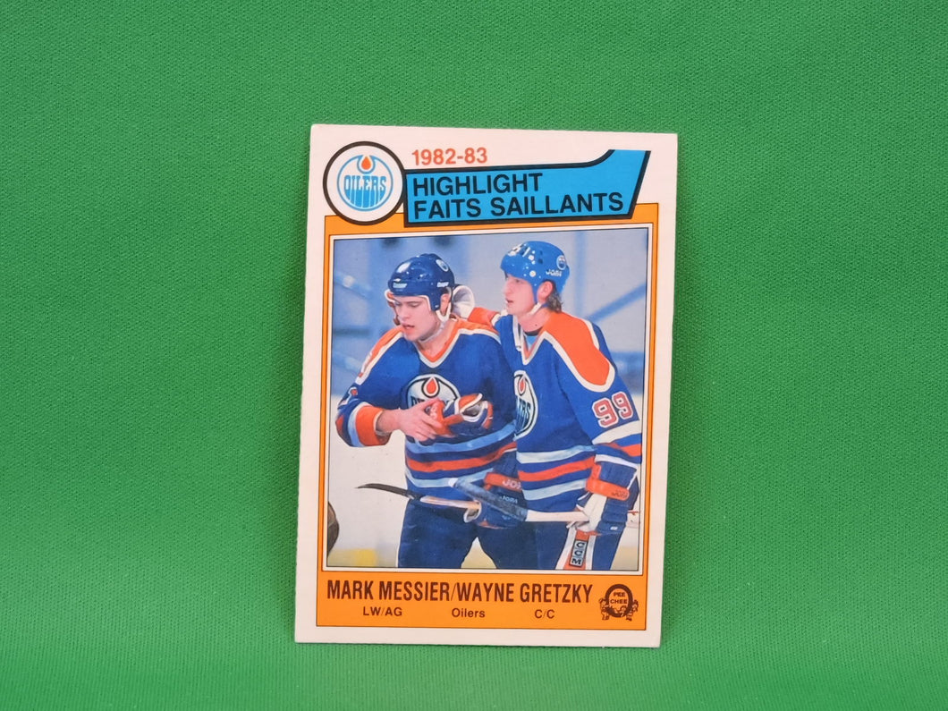 Collector Cards - 1983 - O-Pee-Chee - #23 - Highlight - Mark Messier and Wayne Gretzky