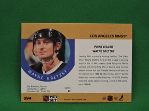 Collector Cards - 1990 - Pro Set - #394 - Point Leader - Wayne Gretzky