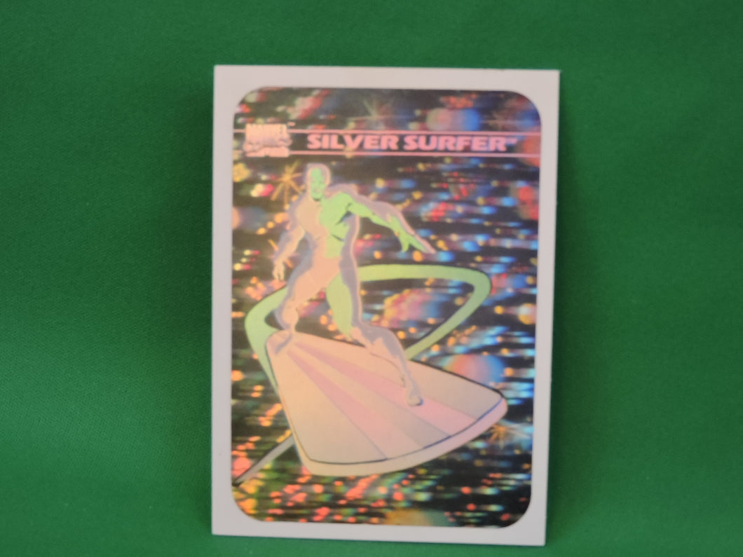 holographic marvel cards UNIVERSE HOLOGRAM CARD SILVER SURFER NM Marvel Collector Cards - 1990