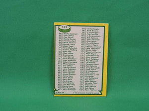 Collector Cards - 1980 - O-Pee-Chee - #123 Checklist