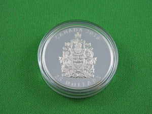 Currency - Silver Piedfort Coin - $25 - 2016 - RCM -The Coat of Arms of Canada