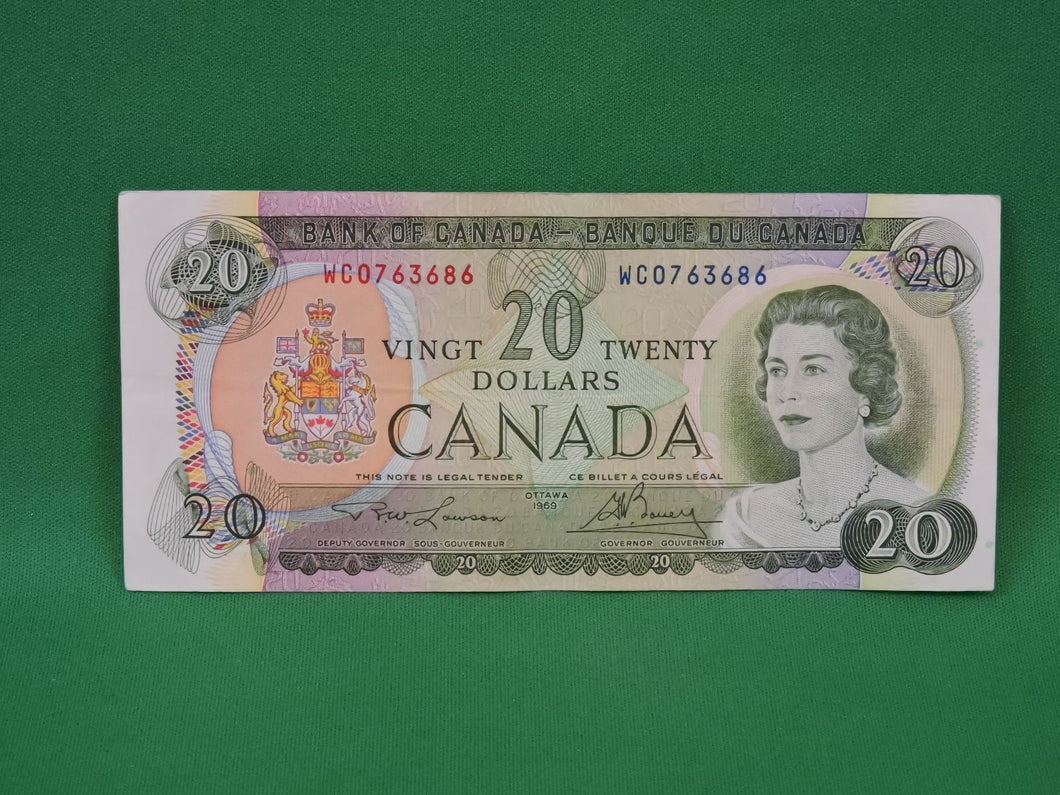 Canadian Bank Notes - ENZ - 1969 - $20 - WC0763686