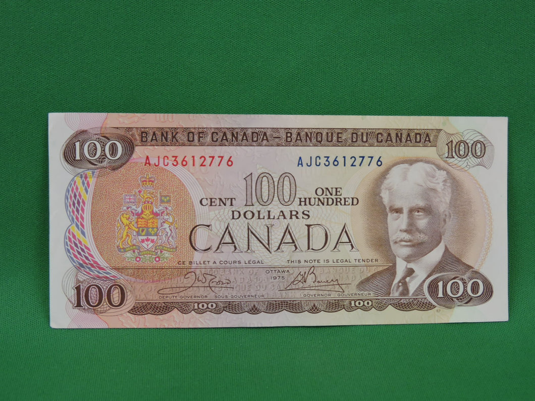 Canadian Bank Notes - ENZ - 1975 - $100 - AJC3612776