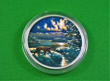 Charger l&#39;image dans la galerie, Currency - Silver Coin - $30 - 2017 - RCM - Animals in the Moonlight - Cougar
