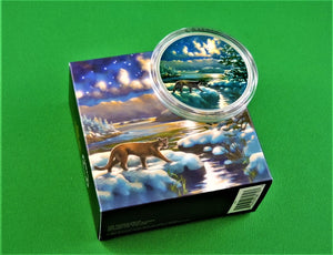 Currency - Silver Coin - $30 - 2017 - RCM - Animals in the Moonlight - Cougar