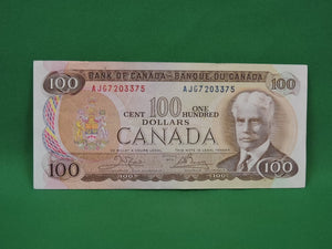 Canadian Bank Notes - ENZ - 1975 - $100 - AJG7203375