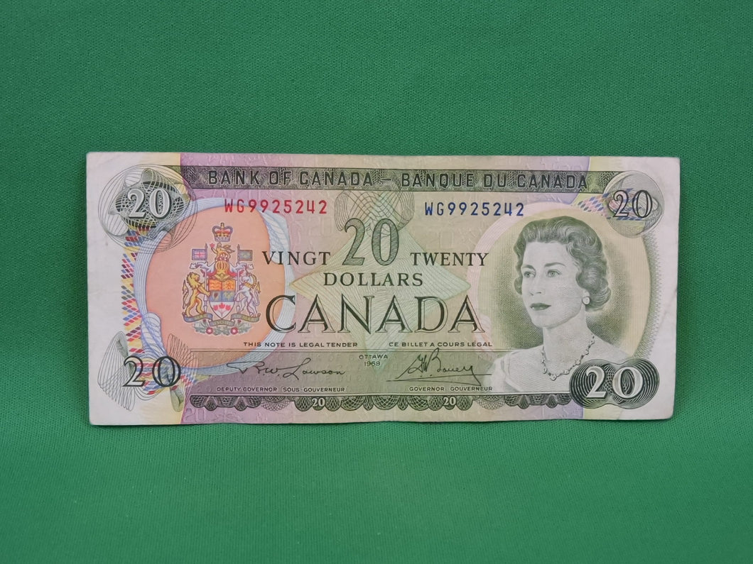 Canadian Bank Notes - ENZ - 1969 - $20 - WG9925242