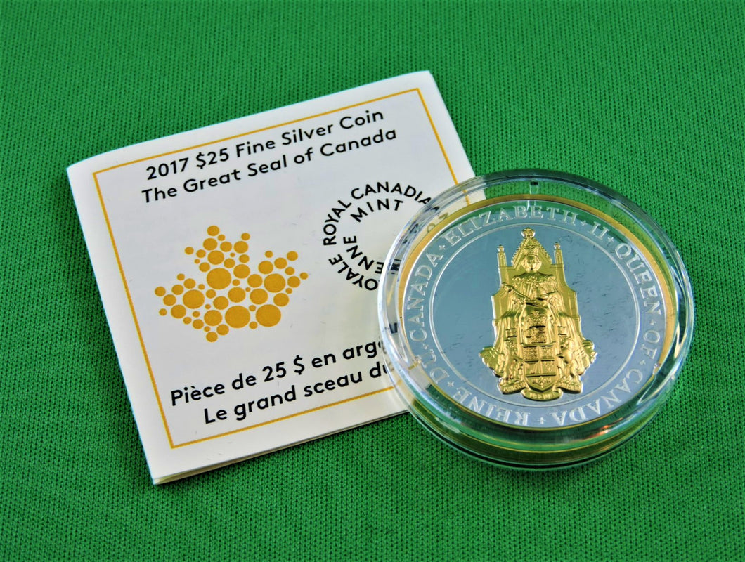 Currency - Silver Coin - $25 - 2017 - RCM - The Great Seal of Canada