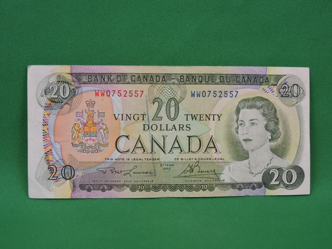 Canadian Bank Notes - ENZ - 1969 - $20 - WW0752557