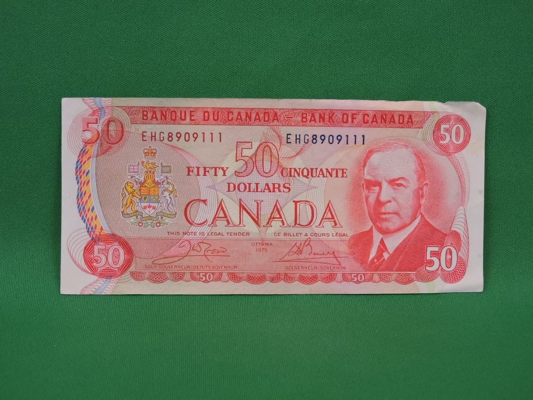 Canadian Bank Notes - ENZ - 1975 - $50 - EHG8909111