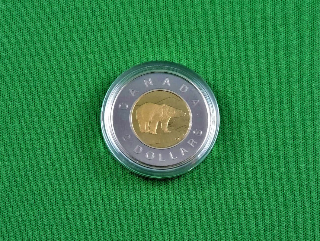 Currency - Silver Coin - $2 - 1996 - Royal Canadian Mint - Polar Bear