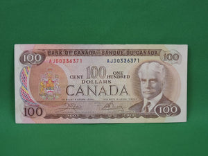 Canadian Bank Notes - ENZ - 1975 - $100 - AJD00336371