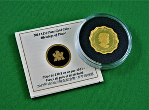 Currency - Gold Coin - $150 - 2013 - RCM - Blessings of Peace