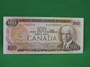 Canadian Bank Notes - ENZ - 1975 - $100 - AJJ7635214