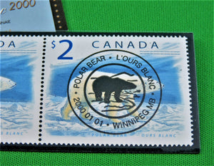 Currency - Commemorative Coin and Stamp Collection - $2 - 2000 - Canada Post - Polar Bear