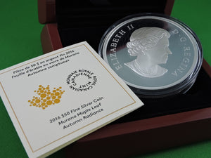 Currency - Silver Coin - $50 - 2016 - RCM - Murano Maple Leaf