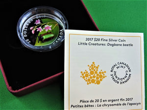 Currency - Silver Coin - $20 - 2017 - RCM - Little Creatures: Dogbane Beetle