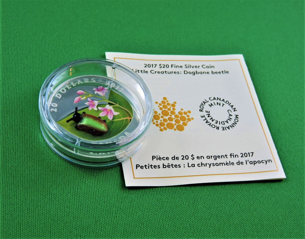 Currency - Silver Coin - $20 - 2017 - RCM - Little Creatures: Dogbane Beetle