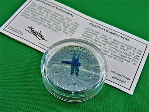 Currency - Silver Coin - $20 - 2017 - RCM - Nature's Adornments - Niobium Dragonfly