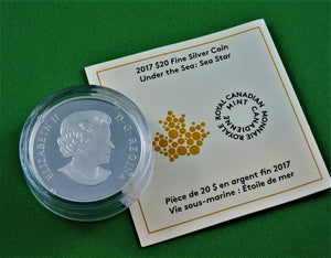 Currency - Silver Coin - $20 - 2017 - RCM - Under the Sea: Sea Star