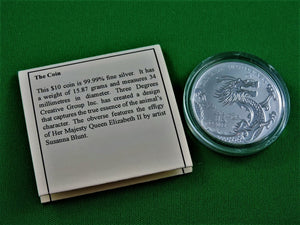 Currency - Silver Coin - $10 - 2012 - RCM - Year of the Dragon