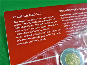 Currency - Coin Set - 2016 - RCM - Uncirculated Coin Set