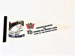 Pennant Flag - Winnipeg Goldeyes vs. Thunder Bay Whiskey Jacks