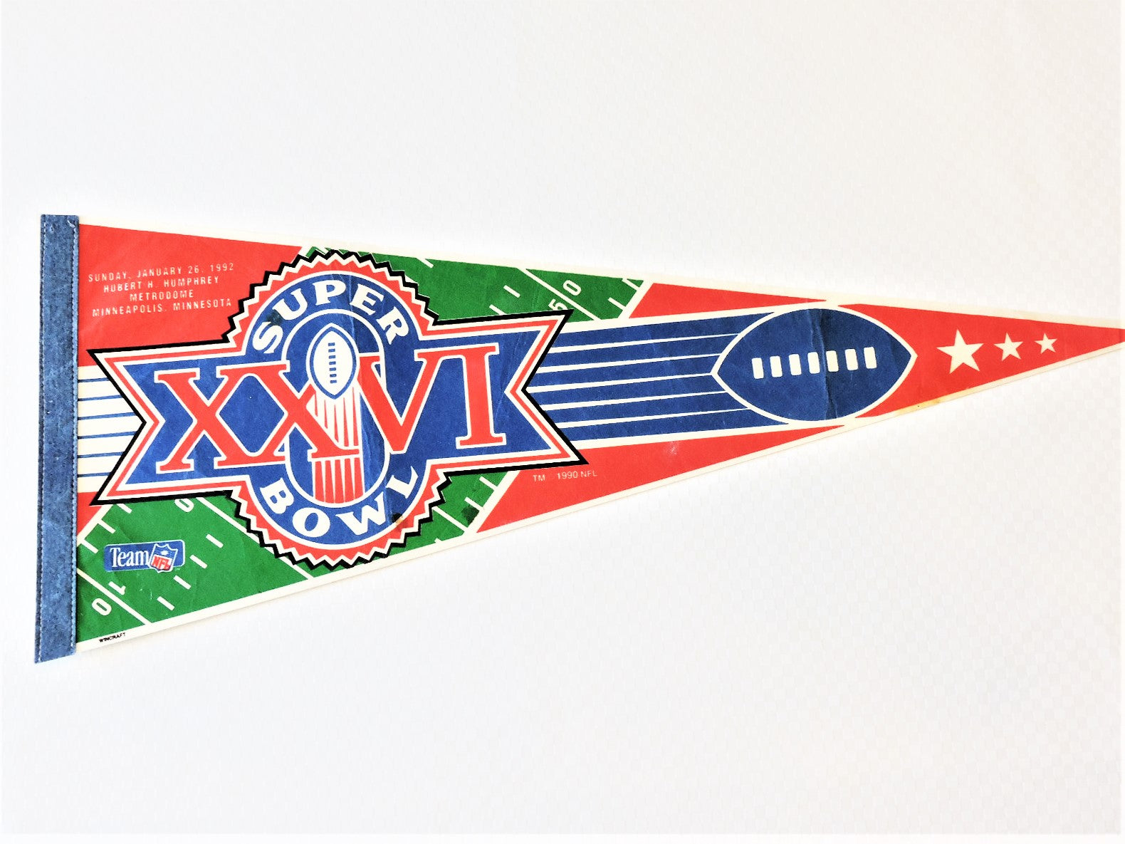 Pennant Flag - Super Bowl XXVI – Sold Outright