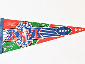 Pennant Flag - Super Bowl XXVI