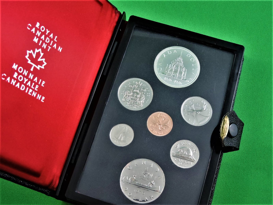 Currency - Coin Set - 1976 - RCM - Double Dollar Proof Set - 100th Anniversary of the Completion of the Library of Parliament