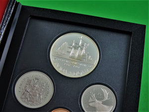 Currency - Coin Set - 1987 - RCM - Double Dollar Proof Set - 400th Anniversary of John Davis' Exploration of Baffin Island