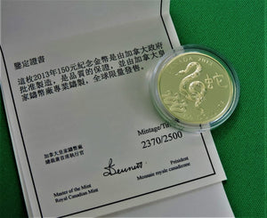 Currency - Gold Coin - $150 - 2013 - RCM - Year of the Snake