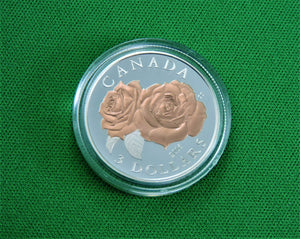 Currency - Silver Coin - $3 - 2016 - RCM - Queen Elizabeth Rose