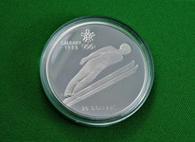 Charger l&#39;image dans la galerie, Currency - Silver Coin - $20 - 1987 - RCM - Olympic Winter Games - Coin 9 -  Ski Jumping
