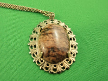 Load image into Gallery viewer, Jewelry - Brown Mottled Natural Stone Necklace
