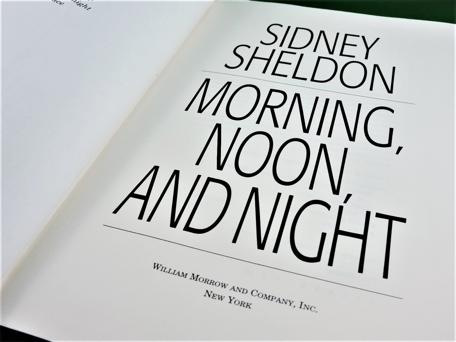 Book - Sidney Sheldon - 1995 - Morning, Noon & Night – Sold Outright