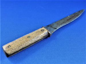 Knife - Home Made Fixed Blade Knife with Rivets on Handle