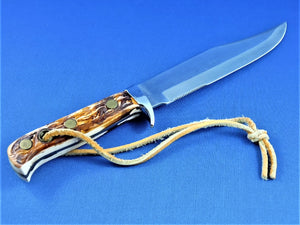 Knife - Tramontina Hunting Knife with Leather Wrist Strap